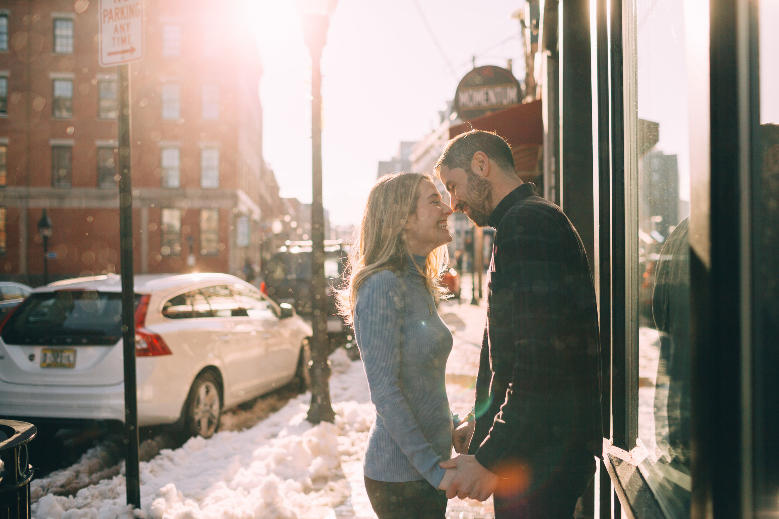 Jana + Daniel engagement session in Portland, ME
